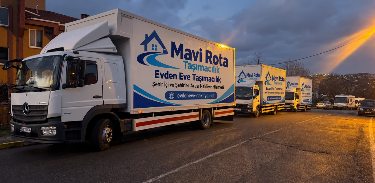 Mavi Rota Taşımacılık evden eve nakliyat araç filosu